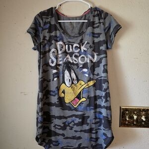 Warner Bros. Duck Season Kids Camo T-Shirt - Gray